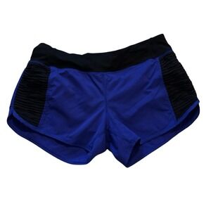 Lululemon Run Bright At Night Short Pigment Blue Purple Size 8 Zip Pockets Lined
